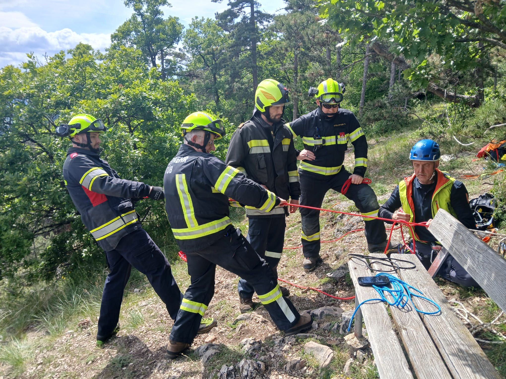 Seiltechniktraining Sprengdienst