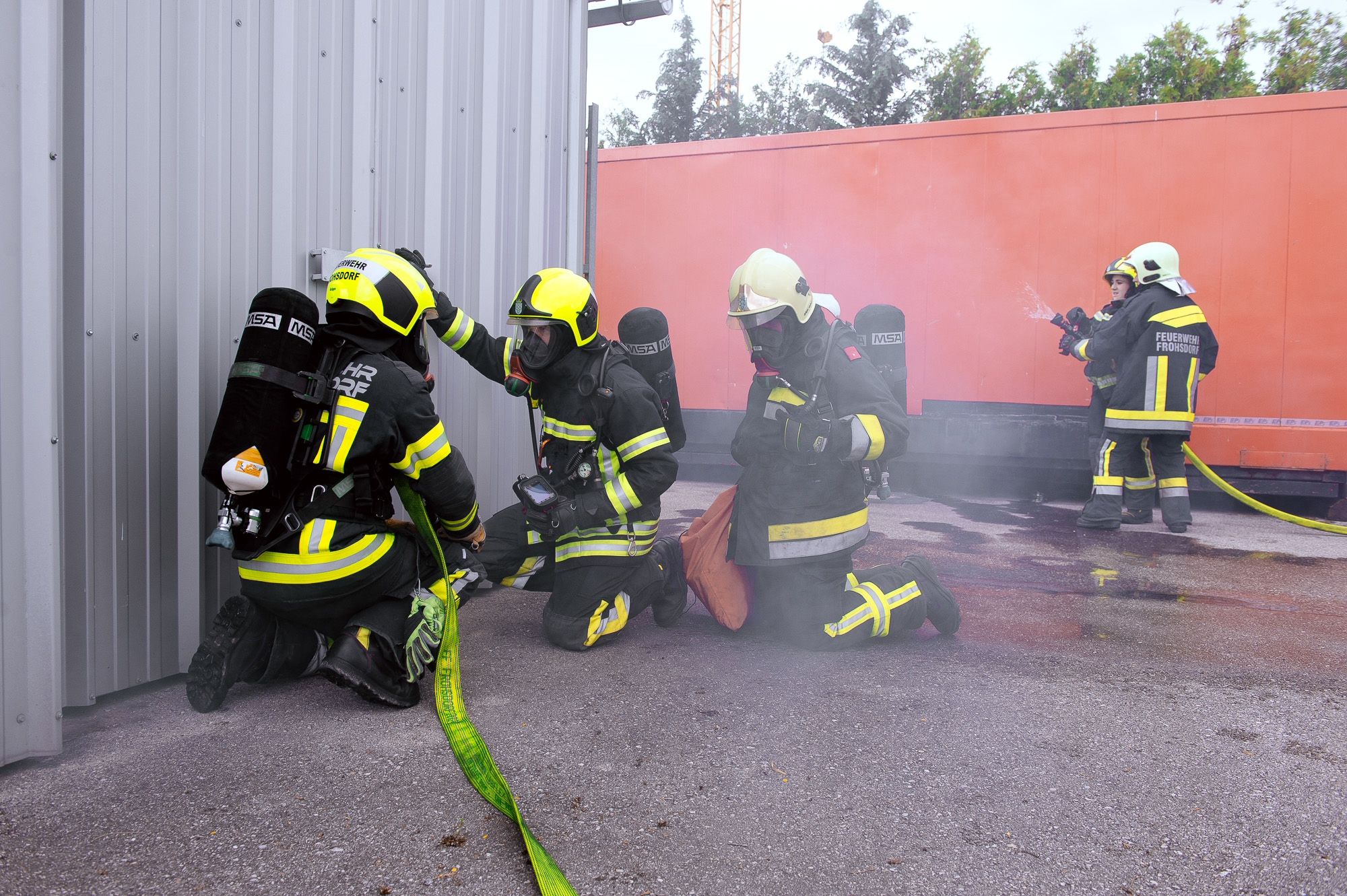 Übung der Freiwilligen Feuerwehr Frohsdorf