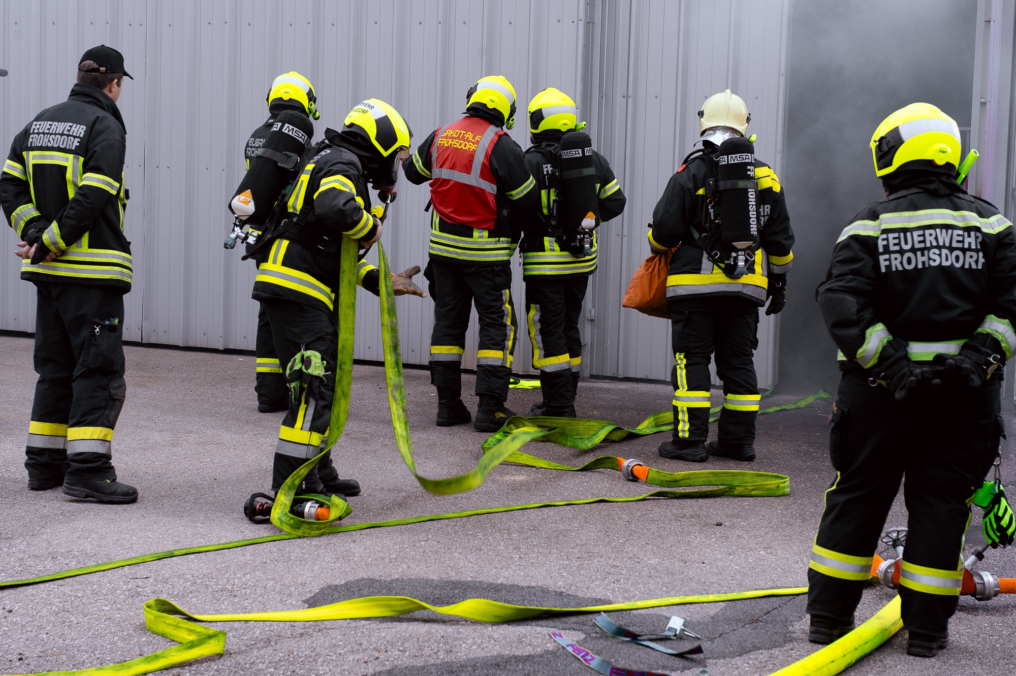 Übung der Freiwilligen Feuerwehr Frohsdorf